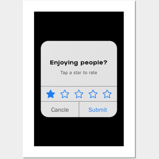 Enjoying people? | Not really Posters and Art